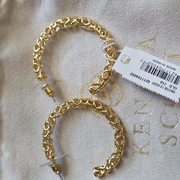 Nwt! Kemdra Scoot Maggie 1.5" Gold Hoops Earrings - Picture 6 of 10
